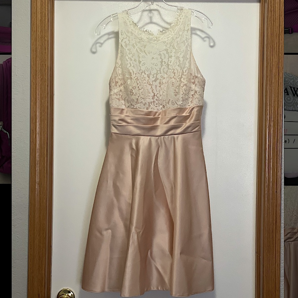 Christina Wu lace & silk dress